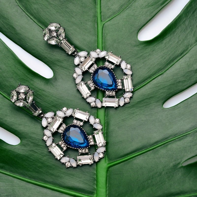 Chandelier Diamond Jhumkas